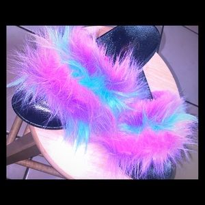 Cotton Candy Slide Slippers